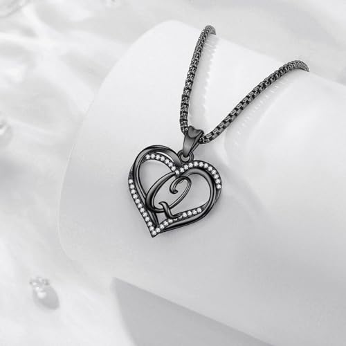 INFUSEU Unique Initial Necklaces for Women Girls Small Heart Letter Jewelry, Meaningful Personalized Gifts - style: Q
