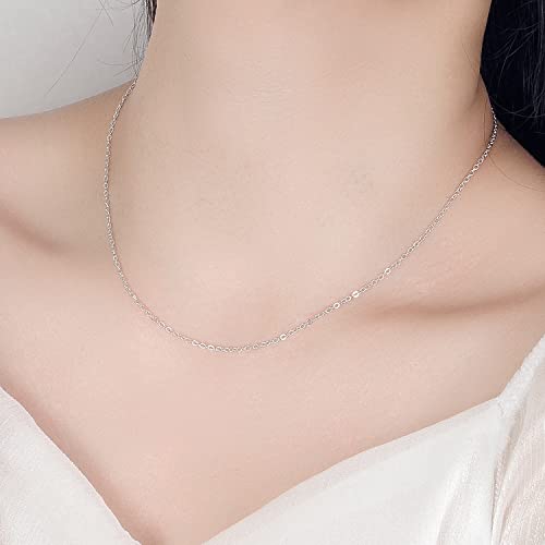 Dankadi Italian 925 Sterling Silver Necklace For Women 0.9mm Box Chain 1.3mm Rolo Chain O-Chain Lobster Claw Clasp - Pendant Chain - 16 "18" 20 "22" 24 "26" Jewelry Gift - color: O - Chain, size: 20 inches