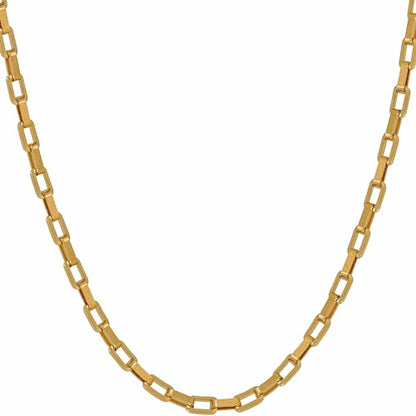 LIFETIME JEWELRY Paperclip Chain Necklace for Men and Women 24k Real Gold Plated Necklace - size: 30 inches, style: 3mm