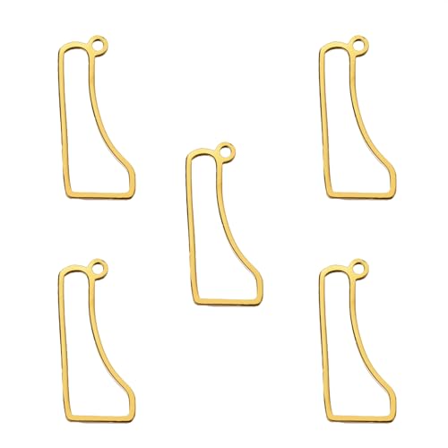kkjoy 5Pcs Hollow Continents Maps of USA Pendant Charms for Jewelry Making and Crafting, Stainless Steel Mini Charm Craft Supplies Accessories for DIY Bracelet Necklace Earrings - color: Hollow Delaware Map - Gold