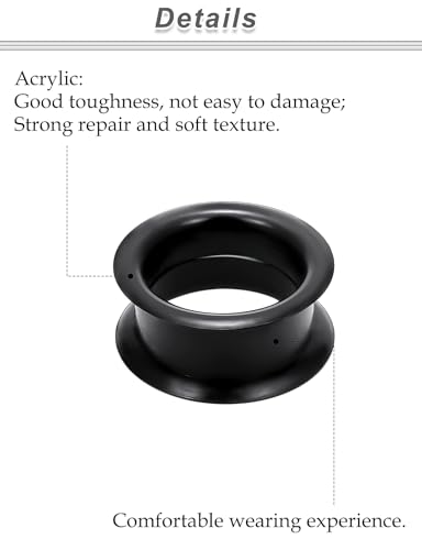 6G-25mm Thin & Thick Silicone Ear Gauges Stretching Kit Flexible Tunnels Plugs for Ear Expander Gauge Earlets Plug Set Gauges Kit - style: Thick Black-Mix Size-6G-25mm