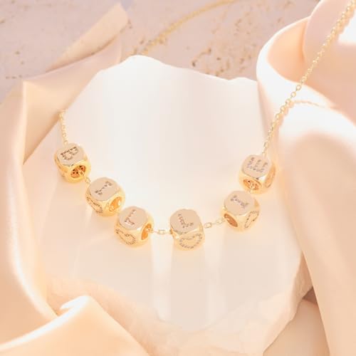 Letter Charms for Necklace and Bracelets,14K Gold Plated Women's Bead Charms, A-Z Alphabet Initial Beads Name Pendant DIY Jewelry Birthday Gift for Women - style: Charm-K