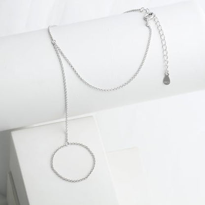 Kakikaki 925 Sterling Silver Finger Ring Bracelet Hand Chain for Women | Slave Bracelets 7" to 9" Adjustable - color: Silver, style: No Diamond