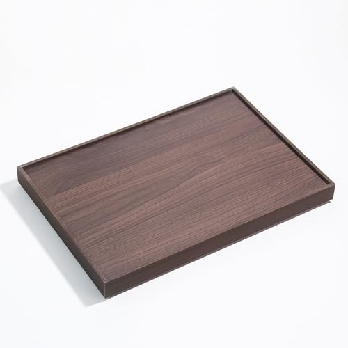 Wood Jewelry Organizer Tray, Drawer Tray (Brown, 2Pc, Flat) | Stackable Jewelry Display, Large Capacity Drawer Tray, Versatile Drawer Organizer, Multi-Purpose Storage - size: Blank+Blank