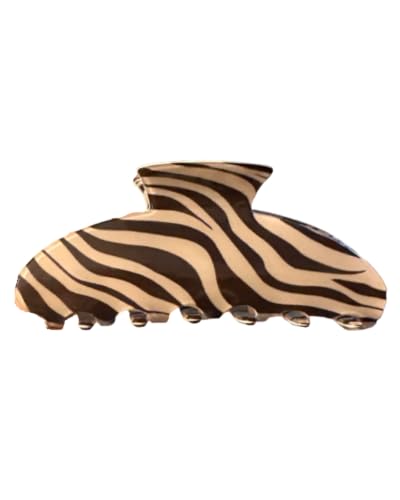 Almere Hair Claw Clip, Striped and Camo Pattern, Women's Hair Accessories for Thick or Thin Hair, 4 inch No-Slip (Zebra Print) - color: Zebra Print