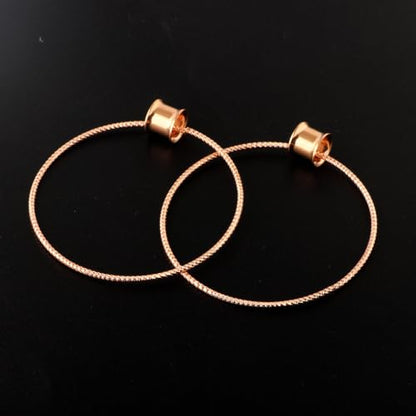 Aienid Large Hoop Ear Gauges Stainless Steel Double Flared Tunnels Plugs for Women 6mm-20mm Body Piercing Jewelry - color: Rose Gold, size: 6mm (2G)