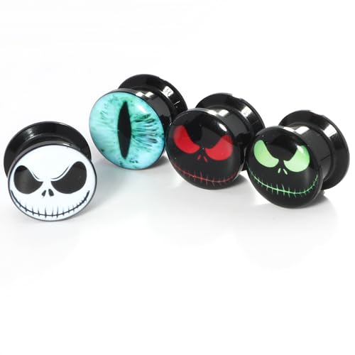8-10pcs of Acrylic Ear TunnelAnd Plug Stretcher Expander Gauges Earrings Piercing Screw Kit for Men Women… - color: 8mm=0g
