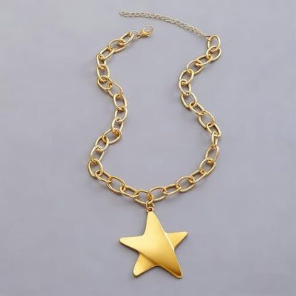 Sora Tuki Chunky Star Necklace for Women Trendy Big Statement Necklace Large Star Pendant Necklaces Thick Chain OT Toggle Necklaces Boho Chunky Jewelry - style: Style 2 - G