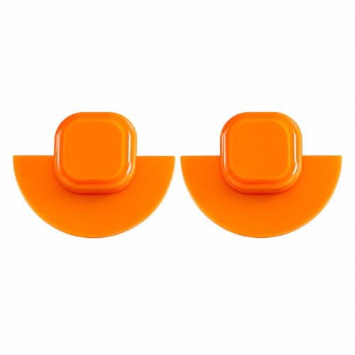 Orange Acrylic Earrings Geometric Semicircle Square Statement Studs, Lightweight Glossy Resin Jewelry for Women Party Vacation Outfits