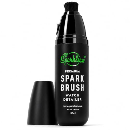 Sparklean SparkBrush Watch Cleaner - Pre-Filled Brush Kit, 200+ Cleans | Press, brush, rinse - pH-balanced ammonia-free formula safe on steel, gold, ceramic and vintage watches