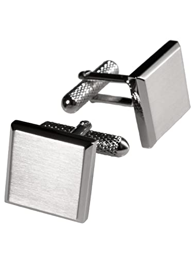 [TAVARAT] Cufflinks for Men cuff links mens Black Silver Light Gold Tps-166 - style: silver (Tps-166)