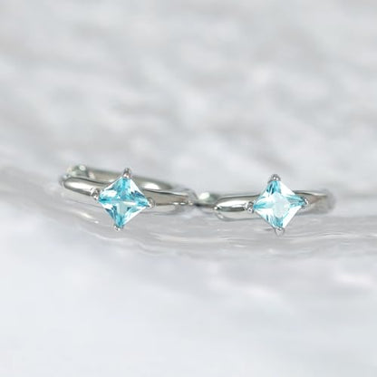 316L Surgical Steel Birthstone Hoop Earrings for Women | Lightweight, 5A Cubic Zirconia, Hypoallergenic, Lead & Nickel Free, 8mm Huggie Hoops - color: Silver: 03. March (Aquamarine)