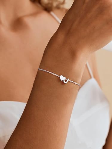 ChicSilver Sterling Silver Bracelets For Women Letter A-Z Initial Bracelet - style: 01.S