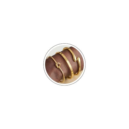14K Gold Plated Stackable Bangle Bracelets for Women | Dainty Cuff Bracelets, Stackable for Women, Waterproof Bracelet Stack, Gold Jewelry Gifts Trendy Adjustable Accessories - color: 3-layer-D-Gold
