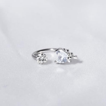 16G CZ Heart Lip Rings Stainless Steel Snake Bite Jewelry for Women Sparkle Disco Ball Labret Jewelry Vertical C-Shaped Lip Rings Hoops Lip Piercing Jewelry 8/10/12mm - size: 8mm