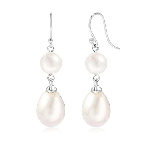 925 Sterling Silver Hook Pearl Dangle Earrings for Women Drop Hook Vintage Earrings Jewelry Birthday Gifts - style: DBHook