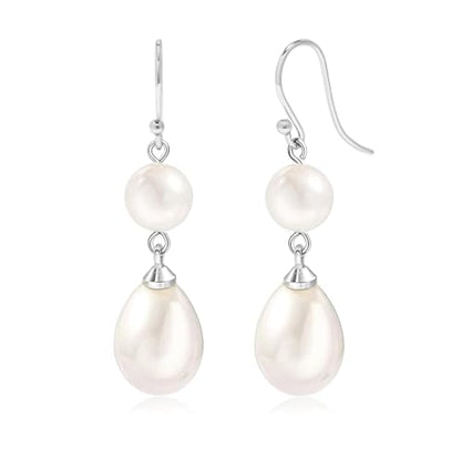 925 Sterling Silver Hook Pearl Dangle Earrings for Women Drop Hook Vintage Earrings Jewelry Birthday Gifts - style: DBHook