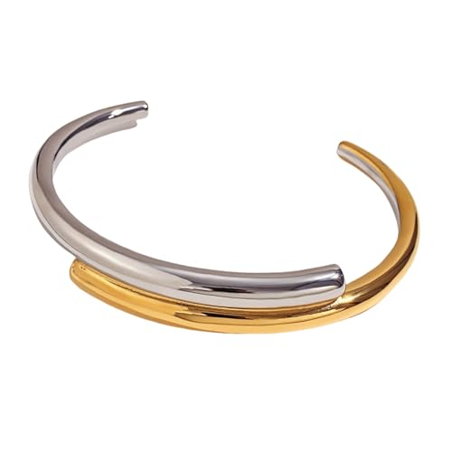 18K Gold Bangle Bracelets for Women 925 Sterling Silver Bracelets Bracelets Adjustable Boho Bracelets Stackble Cuff Bangle Bracelets for Men Women Chunky Gold Bangle Open Cuff Bracelets Christmas Gift - color: Bracelets-14
