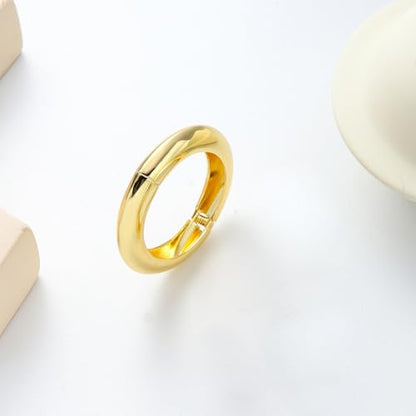 2pcs Gold Bangle Bracelets for Women, Trendy Hinged Cuff Open Wide Chunky Gold Bracelet Stack Arm Cuff Jewelry for Women - color: I-Gold Bangle