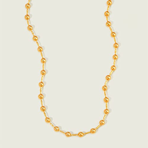 MEVECCO Anklet for Women Gold Chain 14K Gold Plated Dainty Boho Beach Summer Simple Foot Jewelry Ankle Bracelet - style: Ball Small