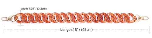 AUMEY Handbag Chain Straps Acrylic Purse Chain Strap Fashionable Replacement Purse Clutches Handles for Purse Handbags DIY Crafts, 15.7 inch of Each (03-Beautiful color A) - color: 03-beautiful Color a