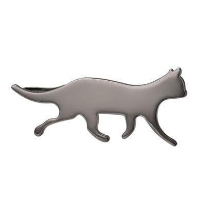 Christmas Tie Clips for Men 14k Gold Plated Silver Tie Pins with Cute Animal Deer/Lion/Dog/Cat Tie Bars Necktie Suit Tie Accessories Jewelry - style: Black Cat Tie Clip