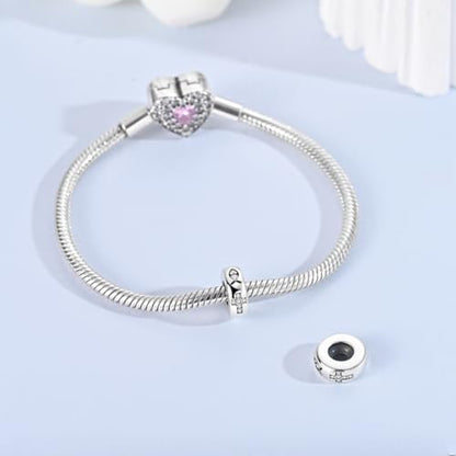 2pcs Stopper Spacer Beads for Pandora Bracelets, Sterling Silver Cross Ladybug Clip Spacer Charms For Bracelet DIY Jewelry Gift - color: Silver Cross