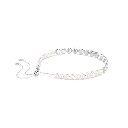 Swarovski Ariana Grande Collection, Clear Crystal & Pearls, Rhodium Finish, Necklaces, Earrings and Bracelets - color: Heart Crystal Choker