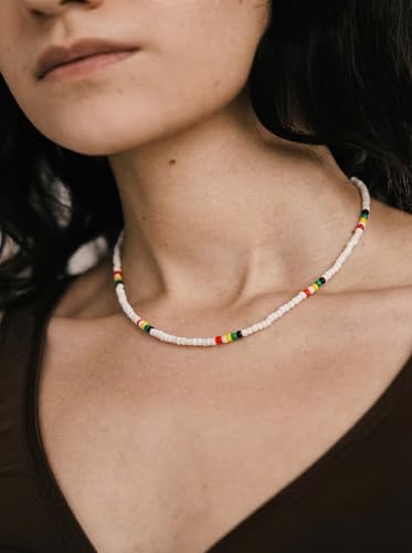ZLP 3 pcs Small Beaded Necklaces – Colorful Choker Necklaces for Women, Cute Boho Summer Jewelry Beach Jewelry for Women