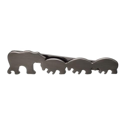 Christmas Tie Clips for Men 14k Gold Plated Silver Tie Pins with Cute Animal Deer/Lion/Dog/Cat Tie Bars Necktie Suit Tie Accessories Jewelry - style: Black Bear Tie Clips