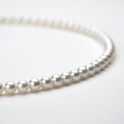 White Genuine Freshwater Cultured Pearl Necklace For Women And Men | Full Sizes from 3mm to 14mm Freshwater Pearls, AAA Grade & Above, A Love Gift Choice For Anniversaries And Birthdays - size: 6-7mm 16in