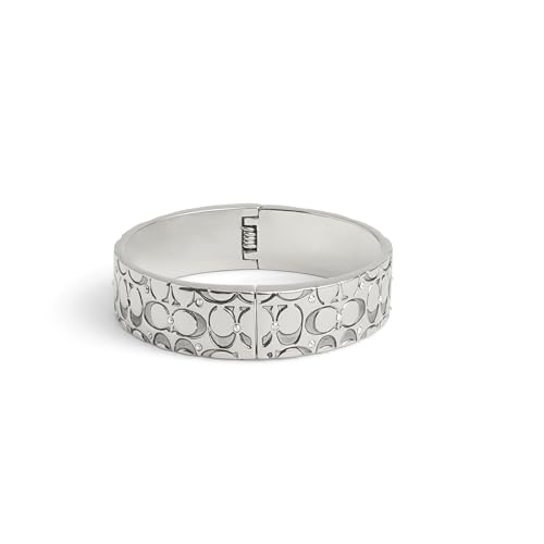 Coach Women's Signature Quilted Bangle Bracelet - color: Silver