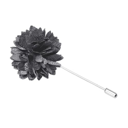 GUSLESON 3.15"（8cm） Mens Paisley Tie and Lapel Pin Necktie Hankerchief Cufflinks Set for Men - color: Dark Grey
