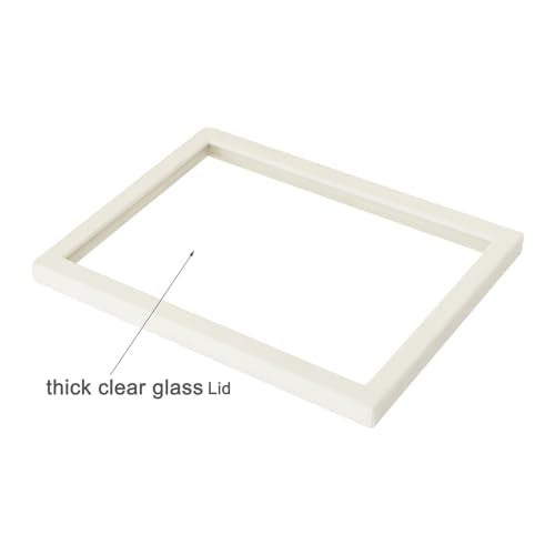 Coward 2Pcs Beige Velvet Glass Lid for the Trays Can Use if Needed - color: Beige Velvet, size: Tray Lid+Tray Lid