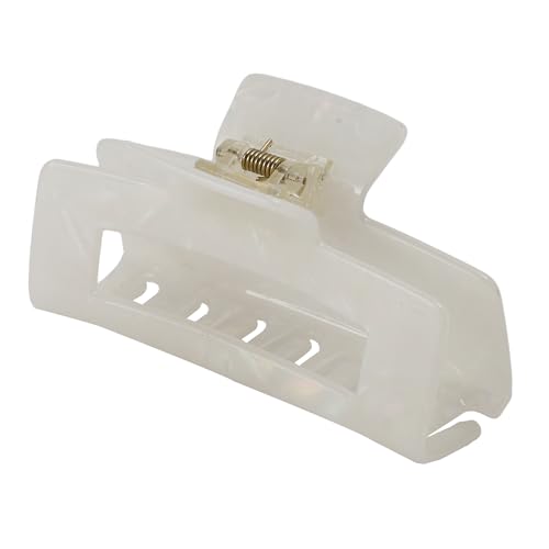 VOCOSTE Hair Claw Clips, 4" Large for Thick Hair, Ivory White | Strong Non-Slip Hold, Half Ups, Acetic Acid Hair Clips for Durability, Secure Chic Daily Styles - color: Ivory White