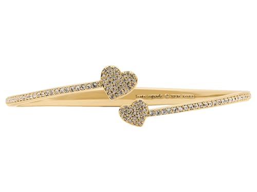 kate spade new york Yours Truly Pave Open Hinge Cuff - color: Clear/Gold