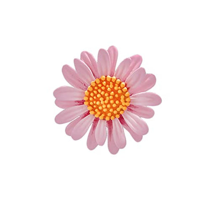 Multicolor Cute Daisy Flower Brooch Pins, Plant Sunflower Suit Lapel Pin,Pink Yellow White Sun Flower Dress Neckline Pin Enamel Charm Daisy Coat Collar Brooch for Women Girls Men Jewelry Gifts - color: E pink