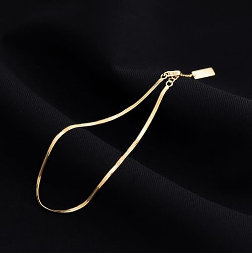 Gold Anklets Bracelets for Women,925 Sterling Silver Waterproof Dainty Heart Anklet Snake Chain Link 14K Gold Plated Non Tarnish Ankle Chain Summer Beach Foot Jewelry Graduation Wedding Gifts - color: Gold