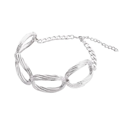 Chunky Gold Chain Necklace for Women Big Chunky Choker Necklace Gold Cuban Link Chain Necklaces Punk Hip-Hop Necklaces Costume Jewelry Gift - color: Silver07