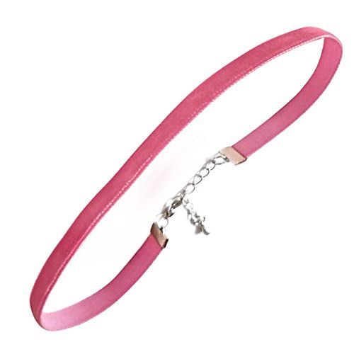Chic Crystals Velvet Choker - color: maive