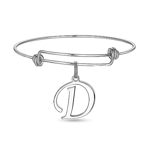 Stainless Steel Initial Letter Connector Charms Alphabet Pendant Diy Craft for Jewelry Making Necklaces Bracelets Keychain - color: Stainless Steel D