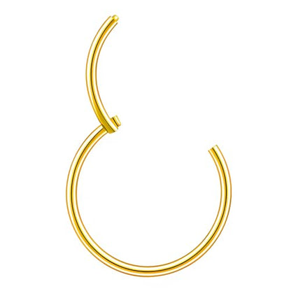 ‌22g/20g/18g/16g/14g Titanium Thin Hinged Clicker Nose Ring Hoop