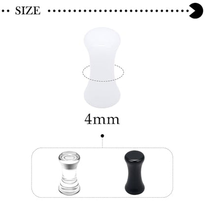 6G-30mm Solid Acrylic Gauges for Ear Double Flared Saddle Plug Tunnels Earrings Clear Black White Ear Plugs Tunnels for Women Men - color: 6G = 4mm