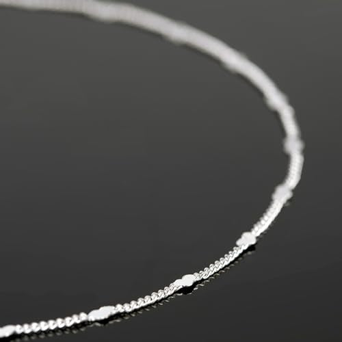 UMAOKANG 10 Meters Silver Chains for Jewelry Making, Silver Plated Brass Flat Heart Curb Link Chain Women Necklace Bracelet DIY Jewelry Chains Bulk - color: Silver Heart