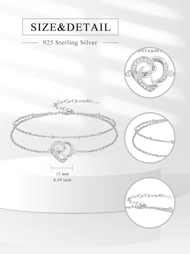 Dorunmo Initial Anklet 925 Sterling Silver Letter A-Z Layered Heart Anklet Beach Jewelry Birthday Gifts for Women - color: K