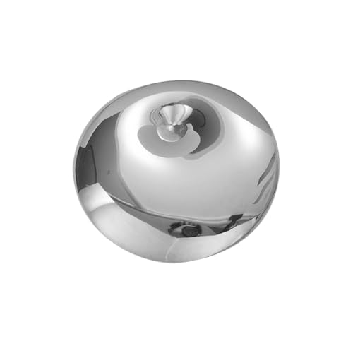 Geometric Metal Style Brooch for Women Men Chunky Vintage Irregular Round Concave Convex Disc Lapel Pin Minimalist Modern Abstract Polished Jewelry Accessory for Suit Dress Tie Bags Decoration - color: Silver