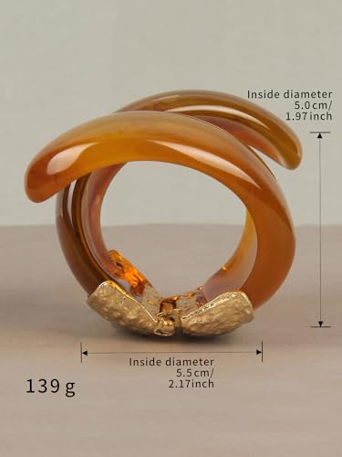 Gold Cuff Bracelet for Women Chunky Bracelet Statement Bracelet | Chunky Bangle Bracelets for Women Silver Beaded Open Bangle Stackable Stretch Bead Bracelet Boho Jewelry Gift for Wife Couple - style: Gold Bangle Bracelets for Women