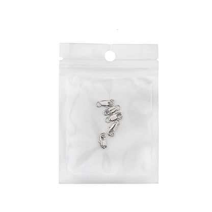5Pcs Lobster Clasps for Jewelry Making, Bracelet Clasps and Closures | White Gold Jewelry Clasp, Necklace Clasp, Lobster Claw Clasps with Jump Rings for DIY Necklace Bracelets 10x4mm - color: White Gold