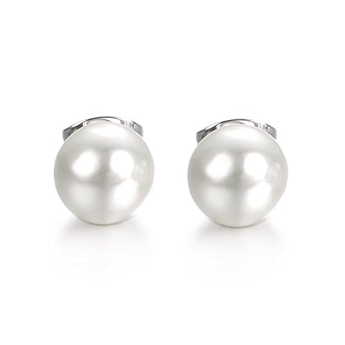 Yoursfs 3 Pairs Faux Pearl Stud Earrings Sets For Women 18K Gold Plated Elegant Small Round Pearl Stud - style: Women's Pearl Earrings