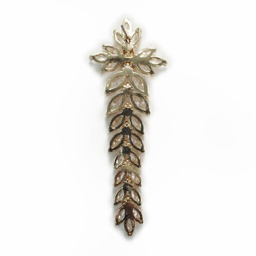 Earrings Holy Stud Earrings for Girls/Women, Sliver Gold Wedding Earrings for Bridesmaids - color: Long Floral|Gold